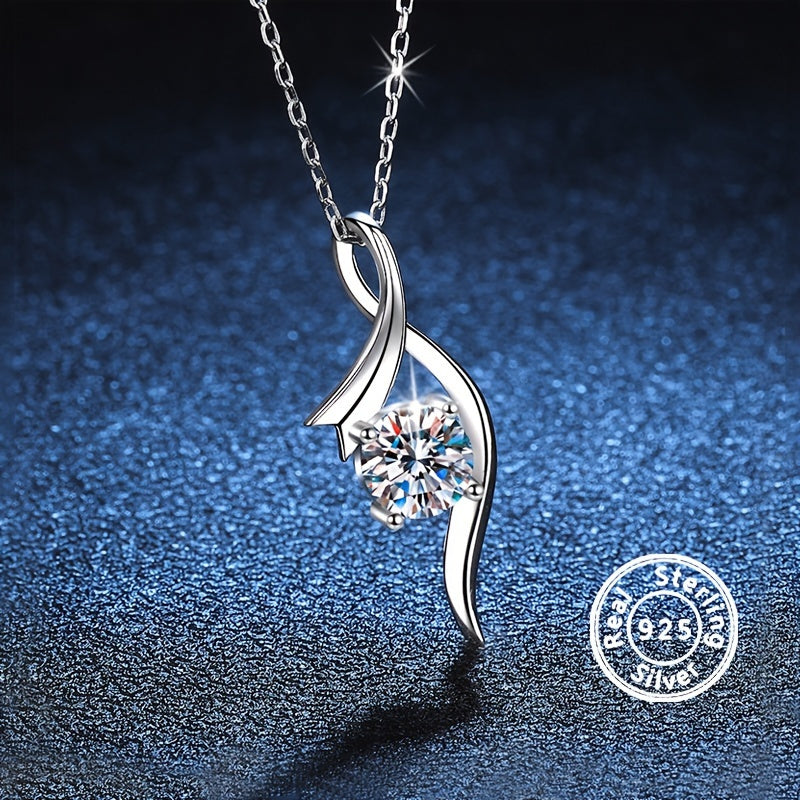 Carat Moissanite 925 Sterling Silver Delicate Necklace