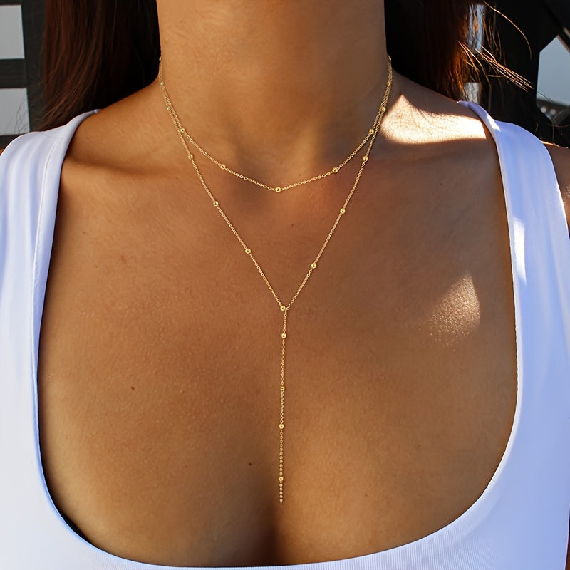 Luxurious Multi-Layer Tassel Long Chain Necklace