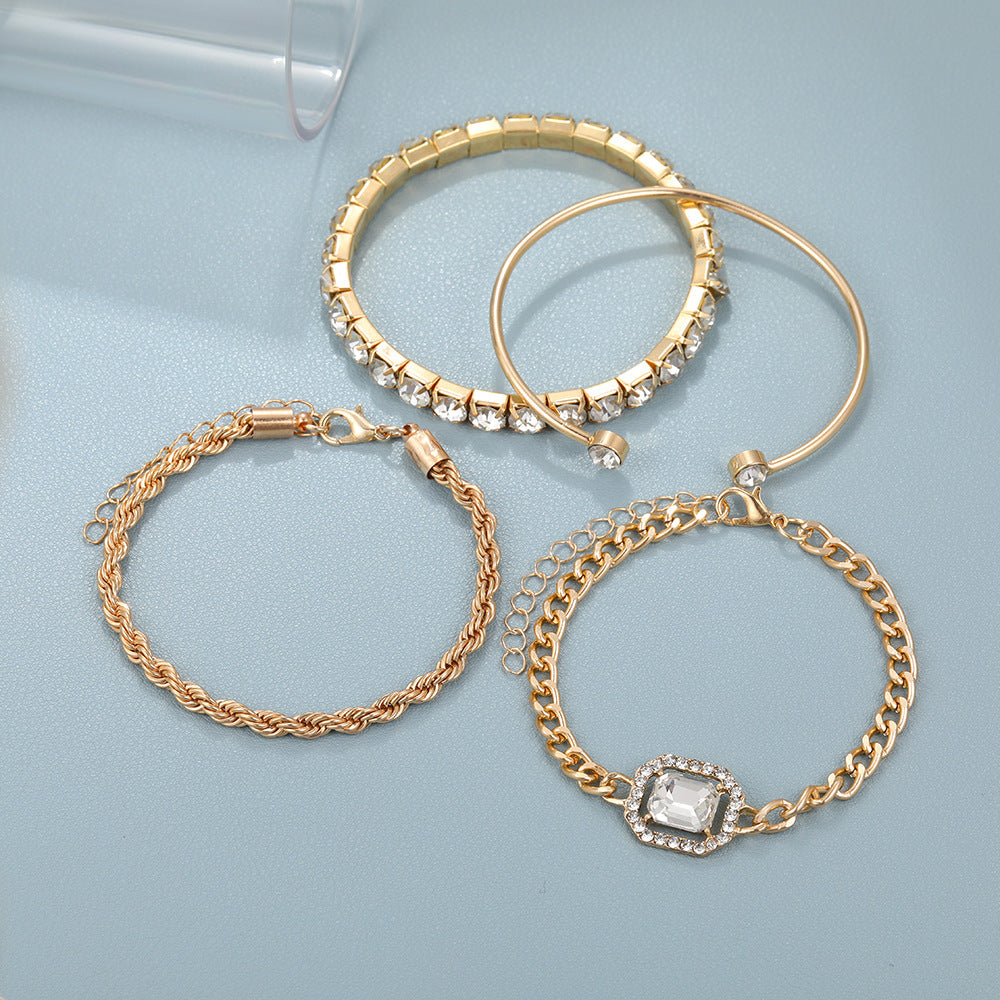 4 Pcs Crystal Bohemian Bracelet