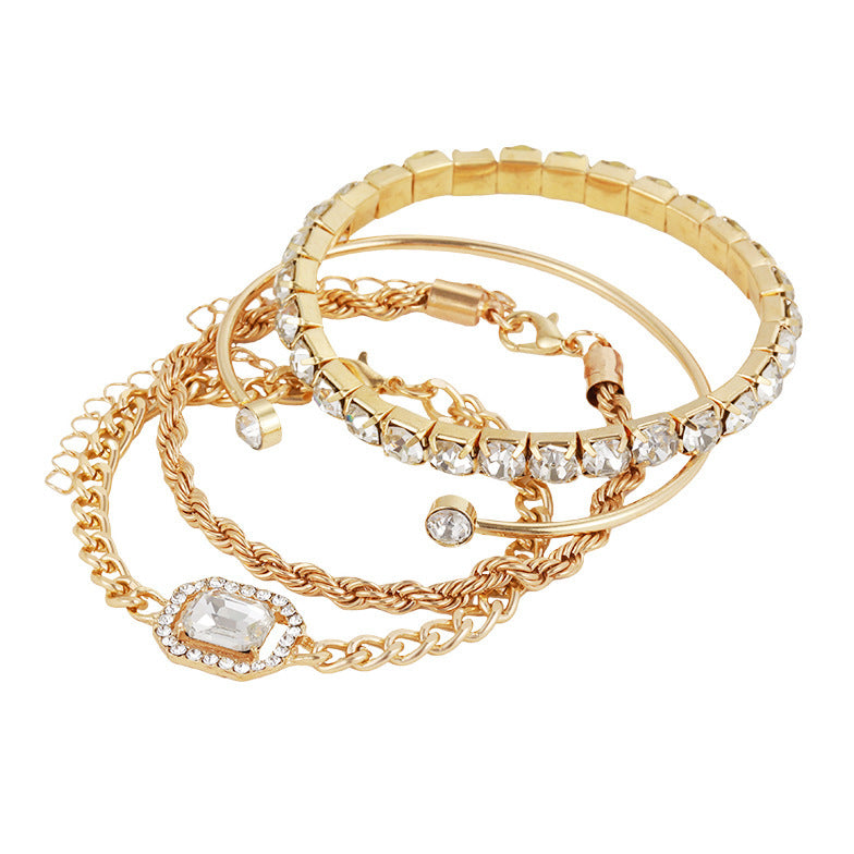 4 Pcs Crystal Bohemian Bracelet
