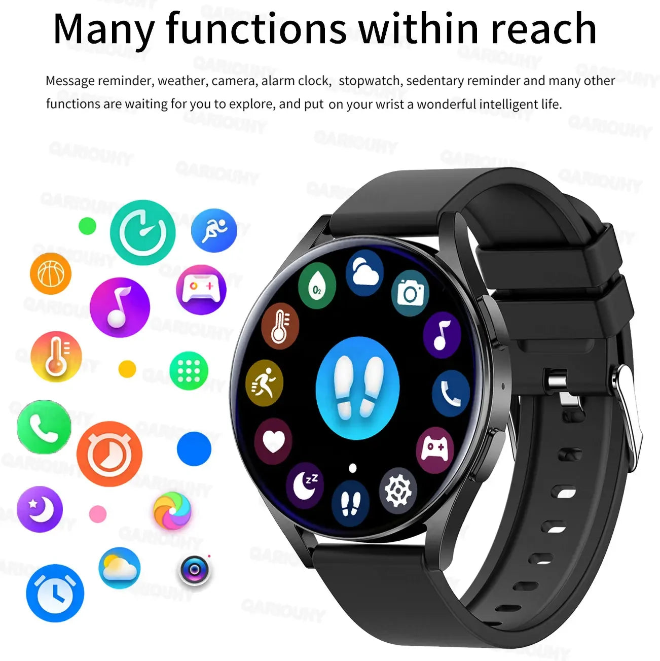 2024 Smartwatch Full Touch Blood Pressure Blood Oxygen Bluetooth Call Sports Women