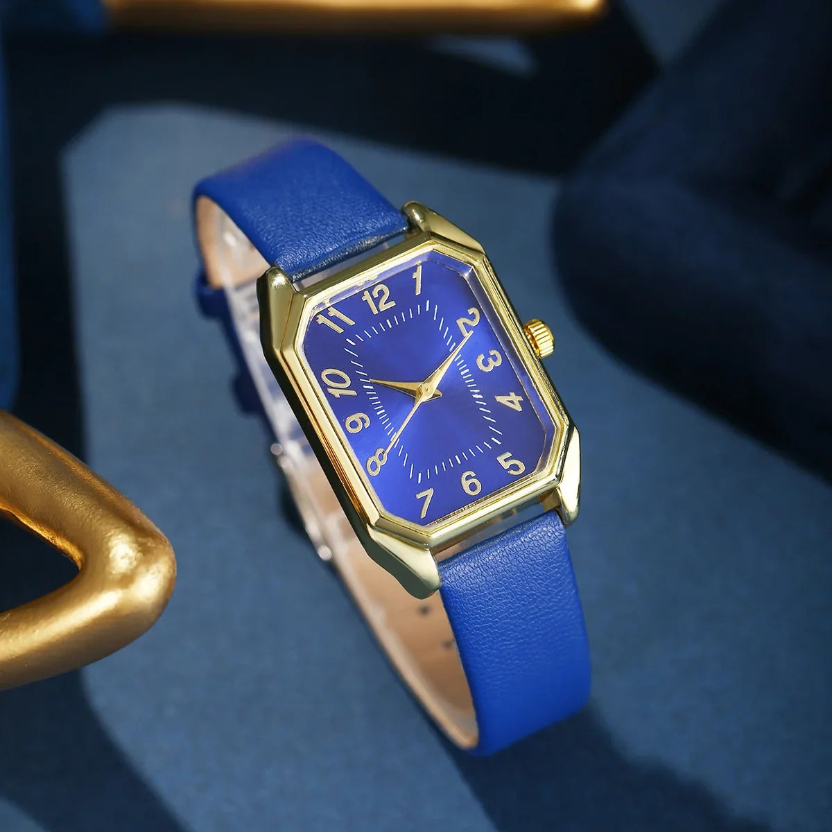Luxury Fashion Square Women's Watches Brand Ladies Quartz Wristwatch Jewelry Set