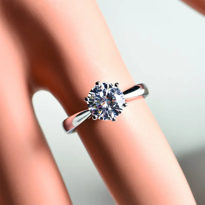 Never Fade Luxury Classic 18K White Gold Color Ring