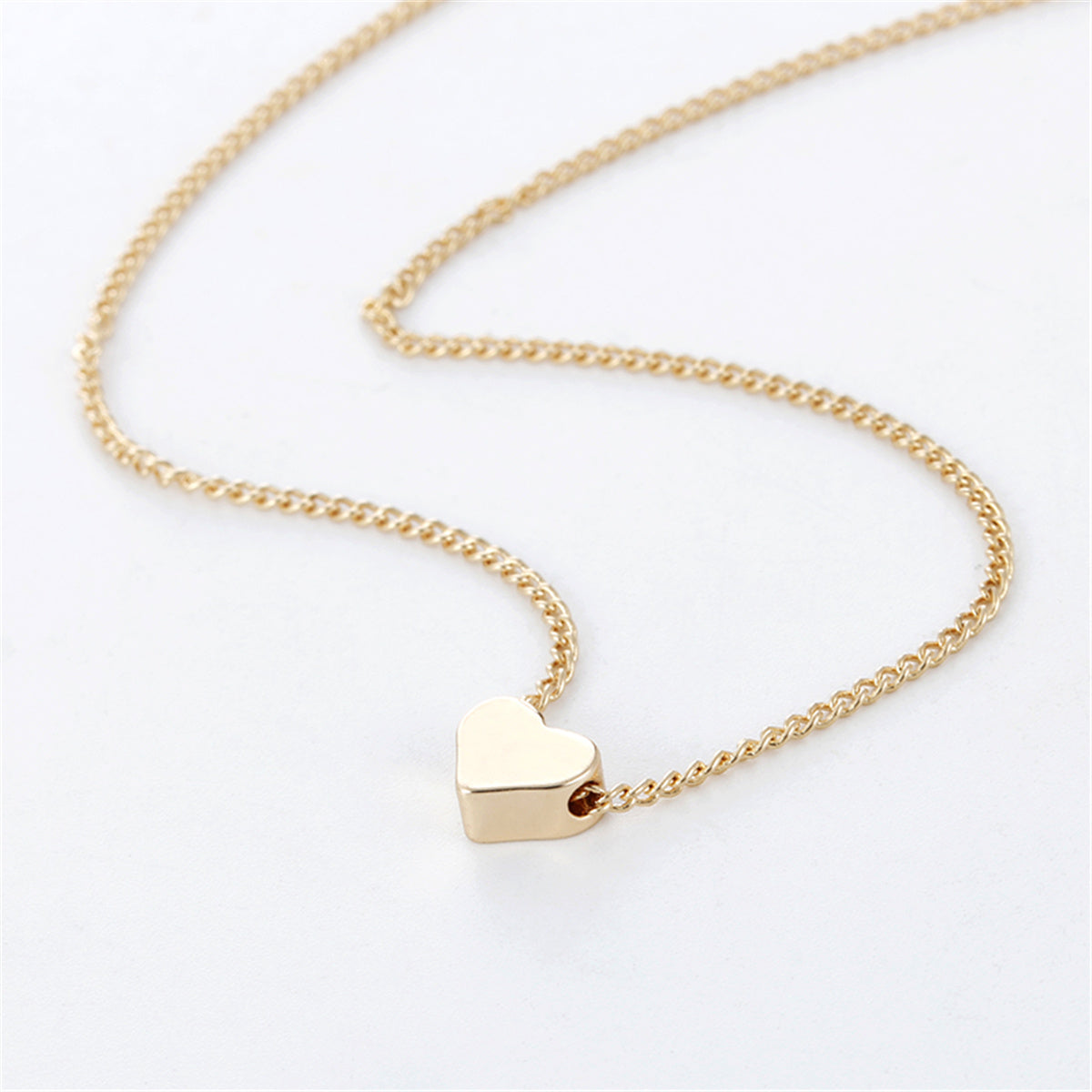 Simple Fashion Gold Color Love Necklaces