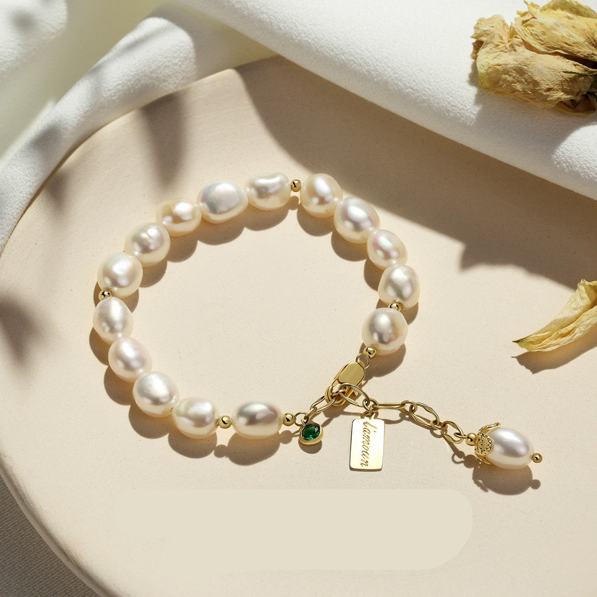 Natural Zircon Pearl Bracelet Luxury Jewelry