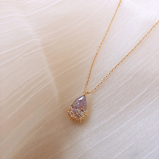 Crystal Water Drop  Necklace