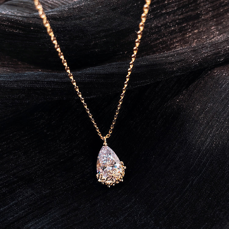 Crystal Water Drop  Necklace