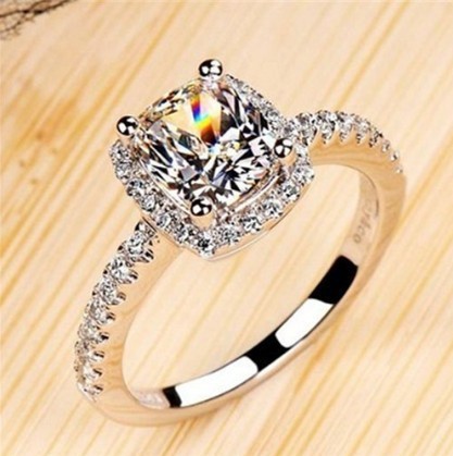 Ring White Gold Color