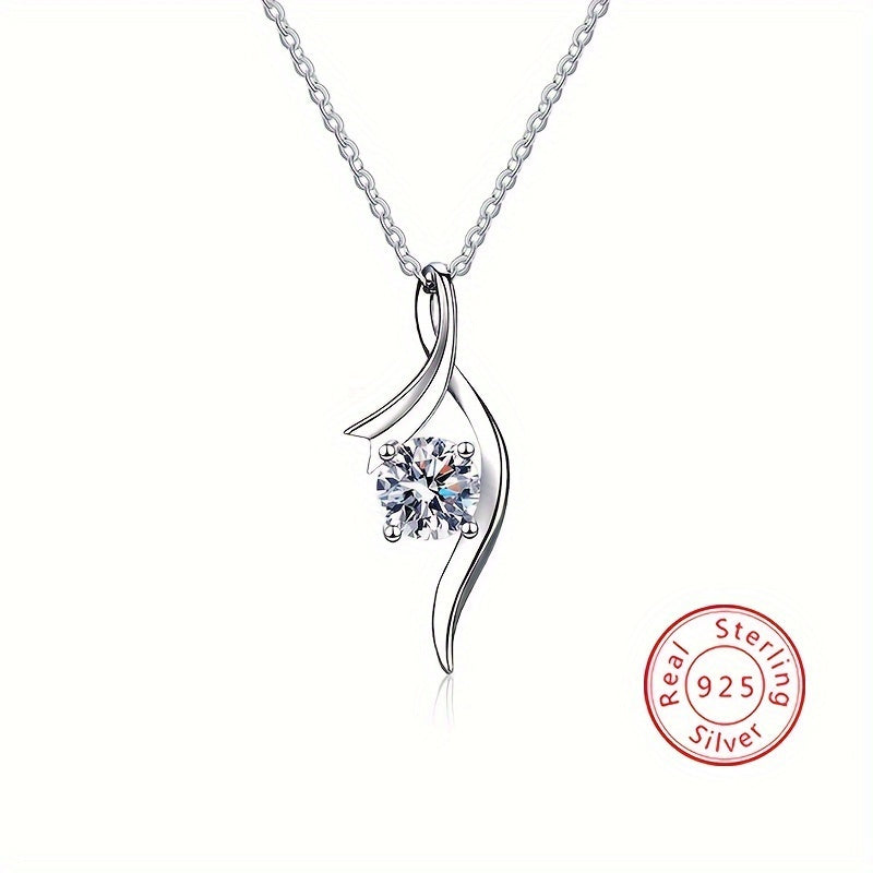 Carat Moissanite 925 Sterling Silver Delicate Necklace