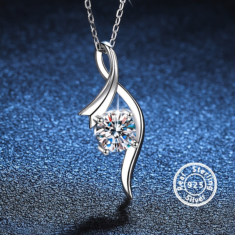 Carat Moissanite 925 Sterling Silver Delicate Necklace