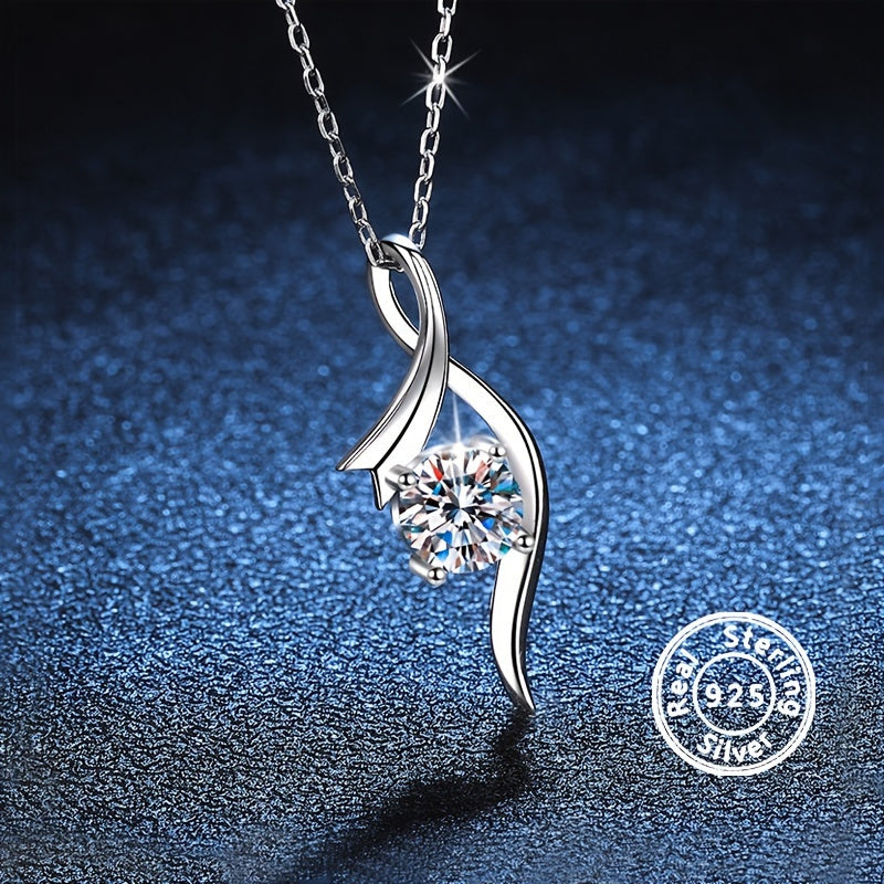 Carat Moissanite 925 Sterling Silver Delicate Necklace