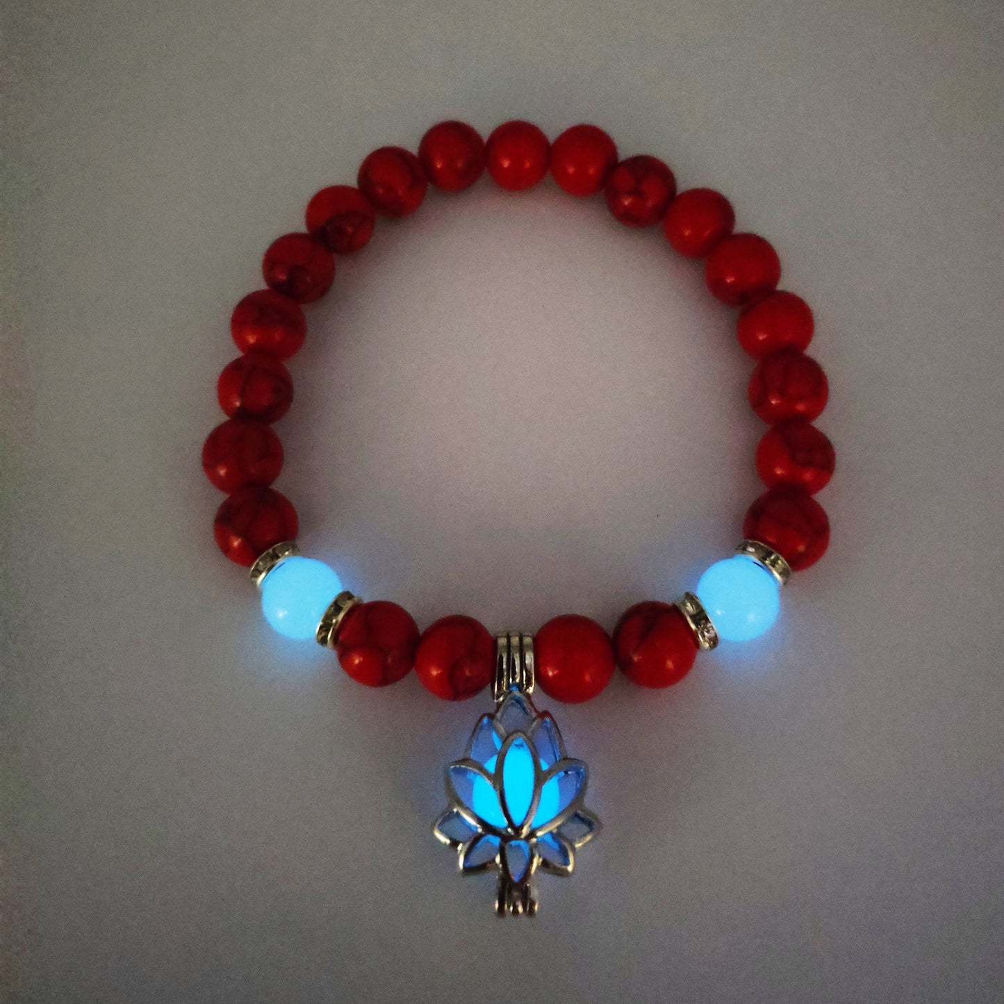 Luminous Lotus Natural Stone Bracelet