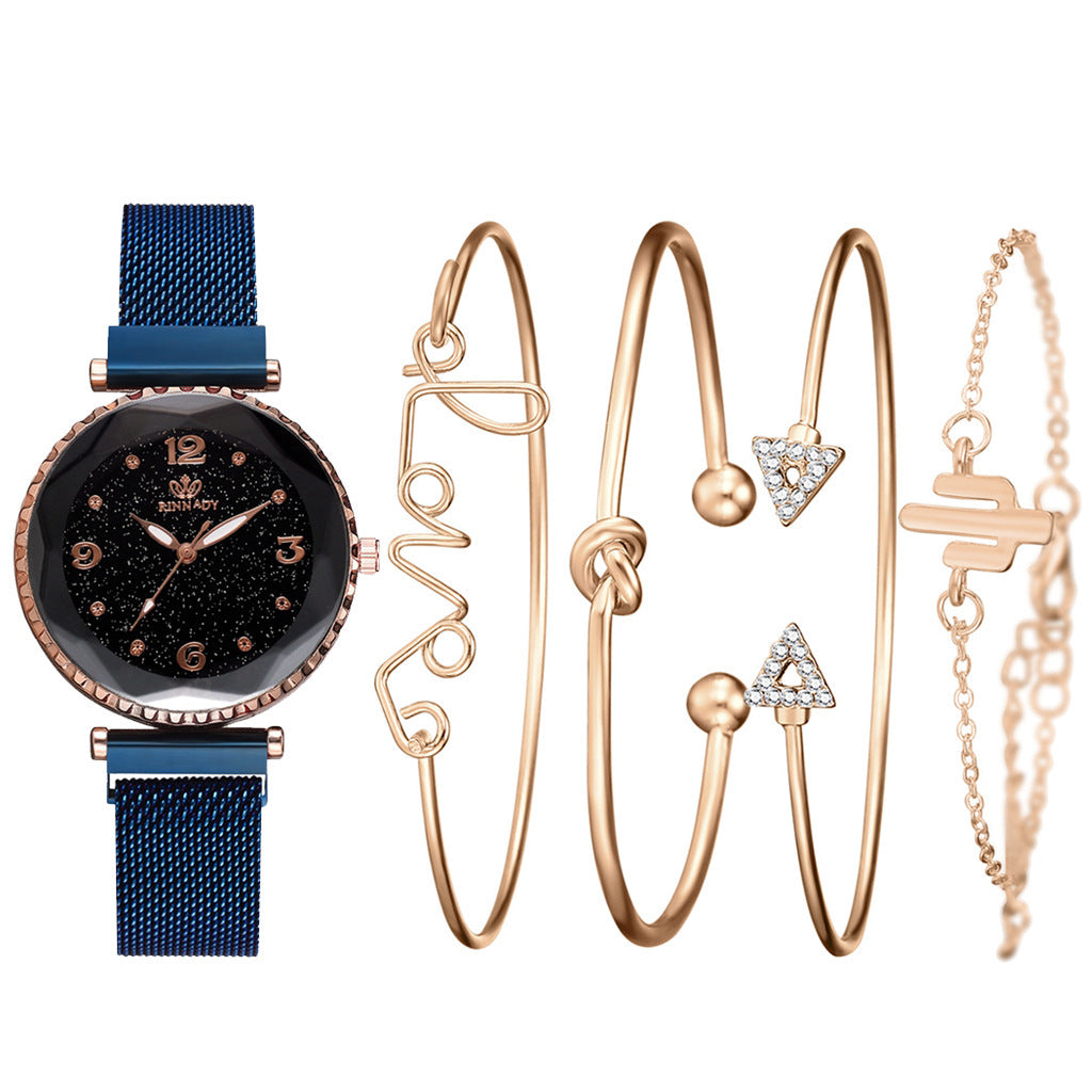 Women Watches Starry Sky Magnet Buckle Fashion Bracelet Wristwatch