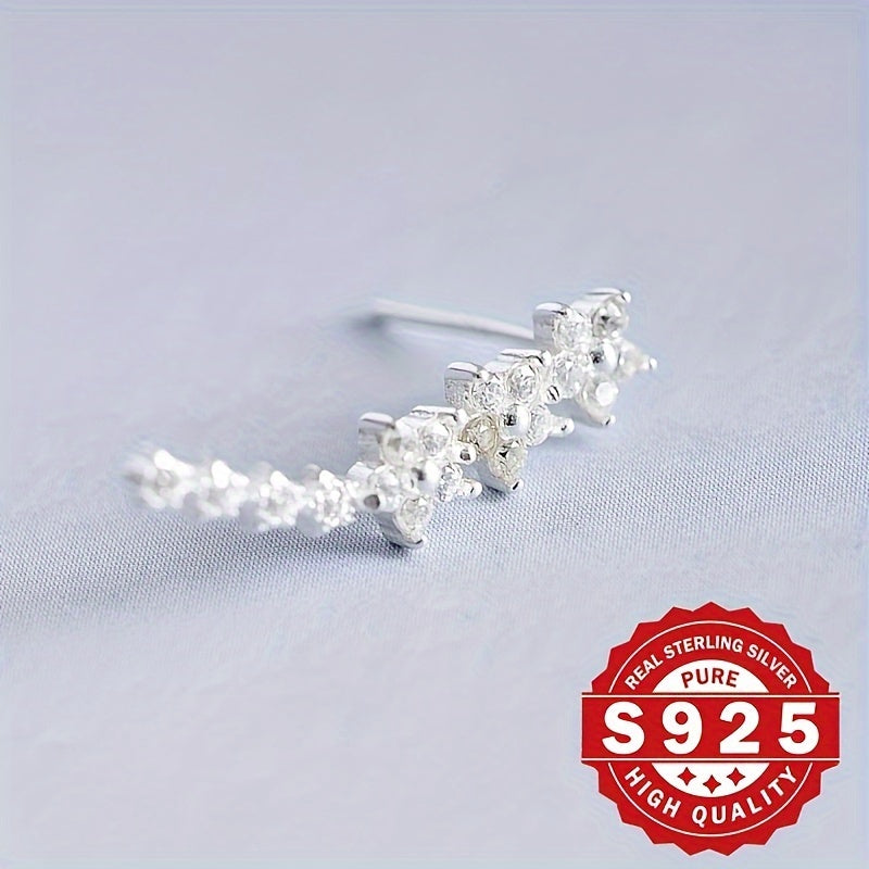 925 Sterling Silver Climber Earrings