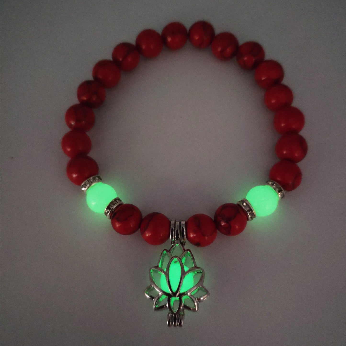 Luminous Lotus Natural Stone Bracelet