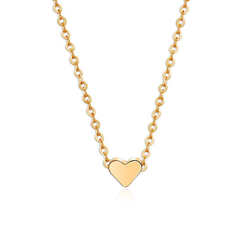 Simple Fashion Gold Color Love Necklaces