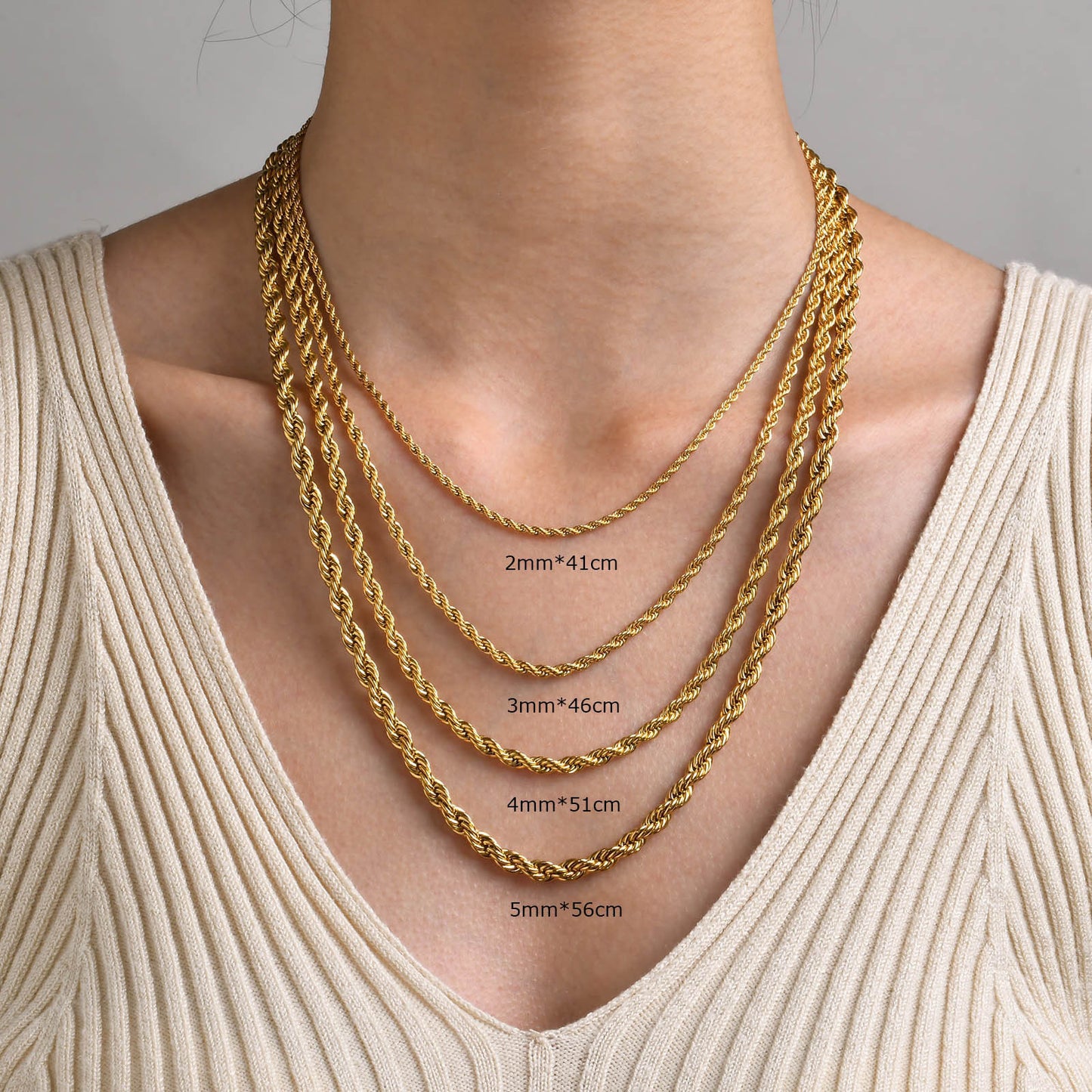 Women's Twin Twisted Chain