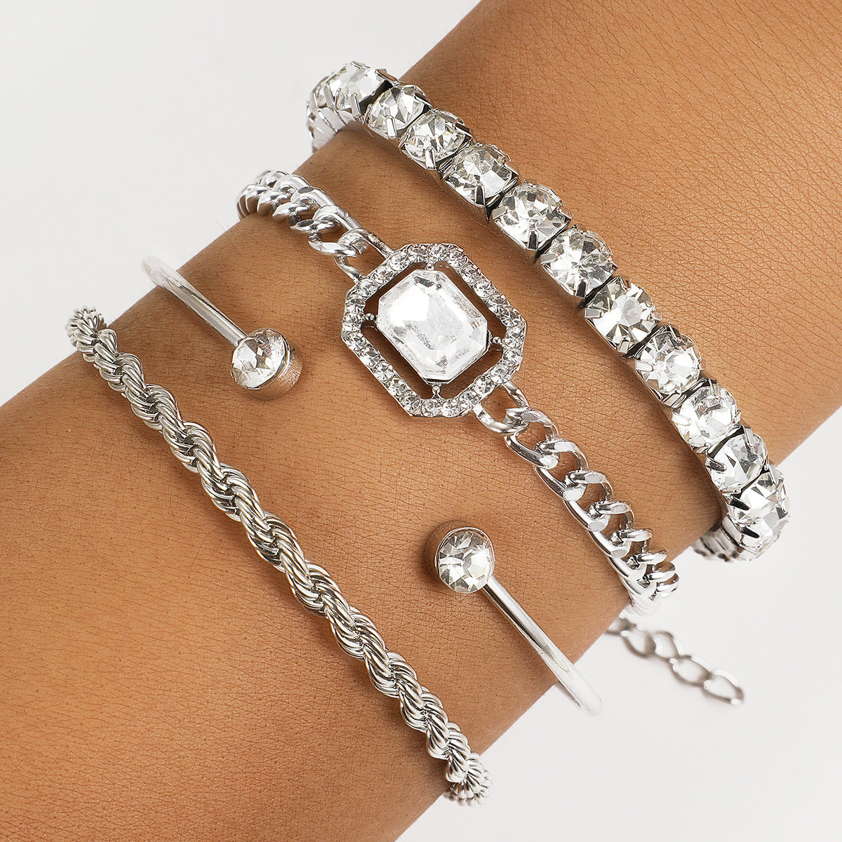 4 Pcs Crystal Bohemian Bracelet