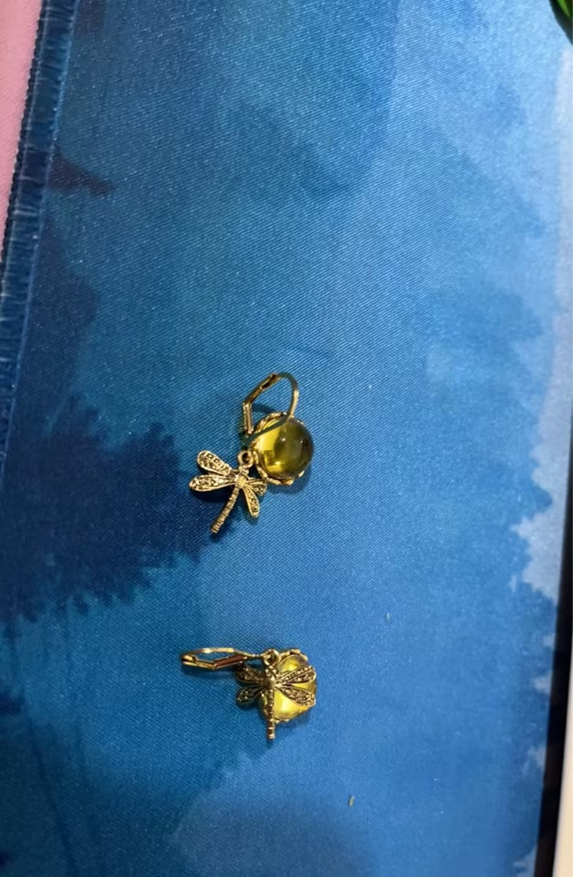 Dragonfly Pendant Earring