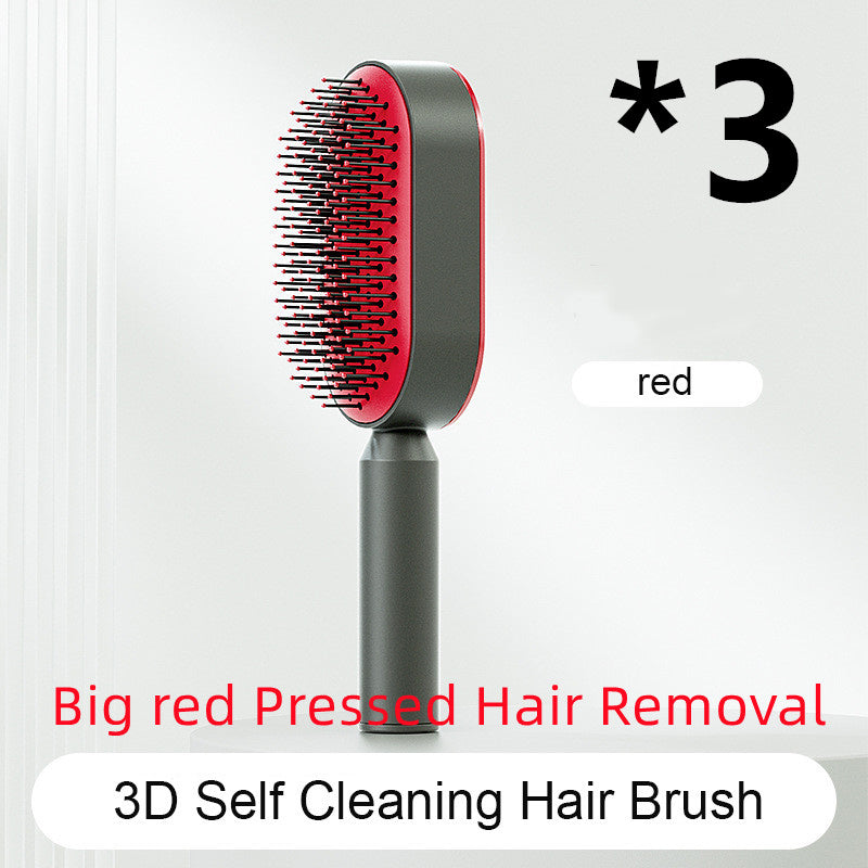 Self Cleaning Hair Brush One-key Cleaning Hair Loss Airbag Massage Scalp Comb