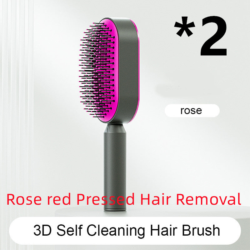 Self Cleaning Hair Brush One-key Cleaning Hair Loss Airbag Massage Scalp Comb