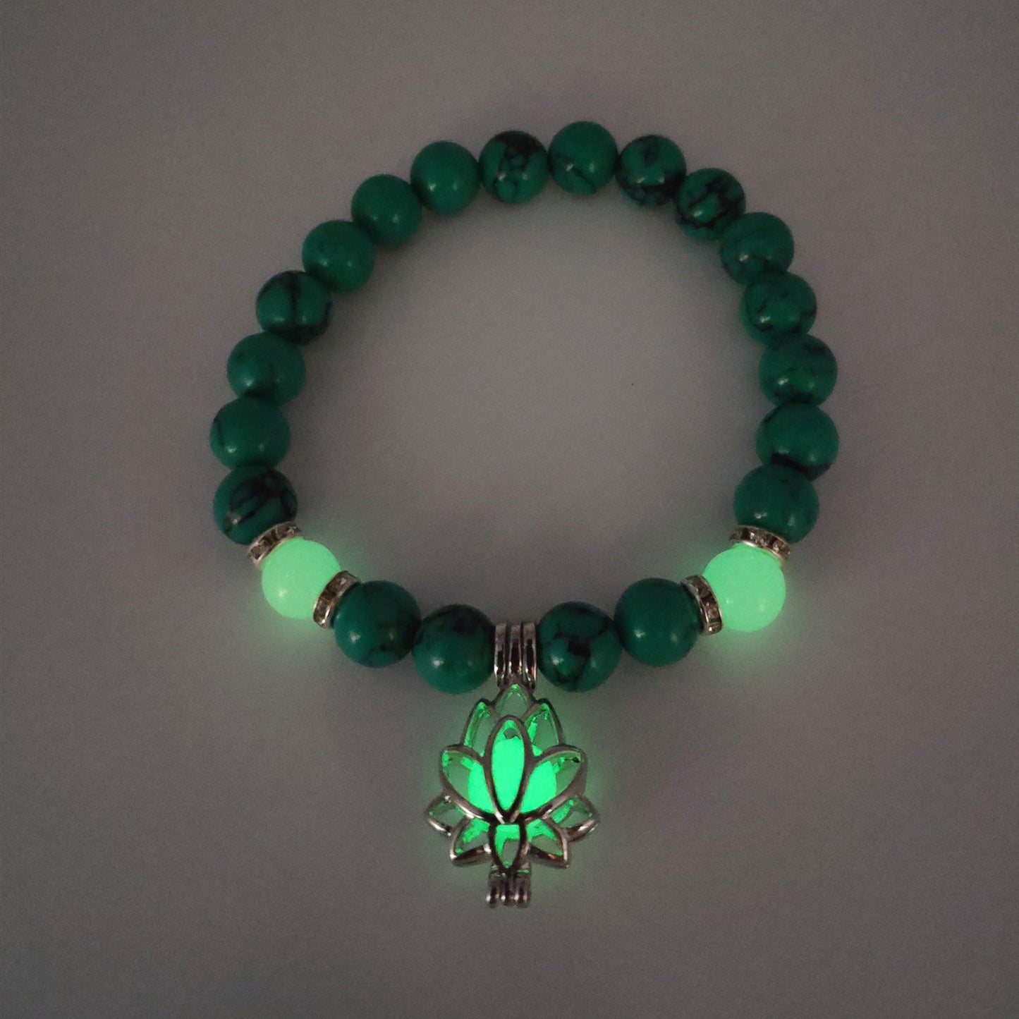 Luminous Lotus Natural Stone Bracelet