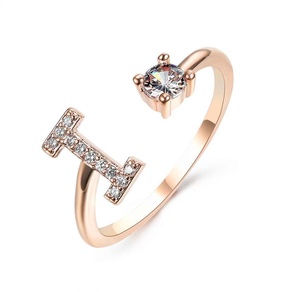 Adjustable Letter Ring For Women