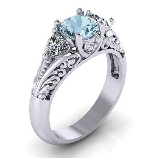 new sapphire engagement creative couple ring