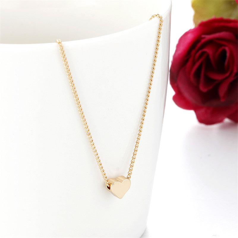 Simple Fashion Gold Color Love Necklaces