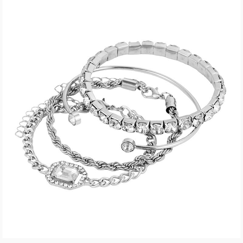 4 Pcs Crystal Bohemian Bracelet