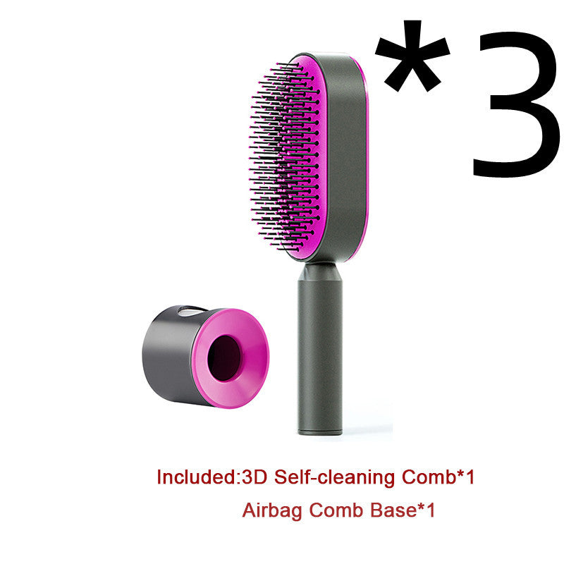 Self Cleaning Hair Brush One-key Cleaning Hair Loss Airbag Massage Scalp Comb