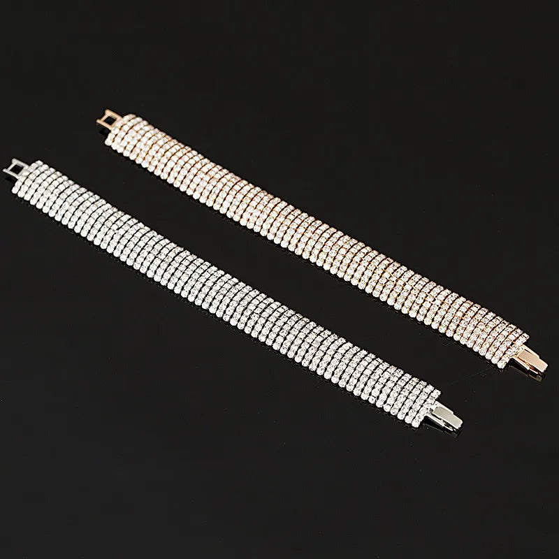 Gold and Silver Plated Luxury Crystal Bracelets For Women