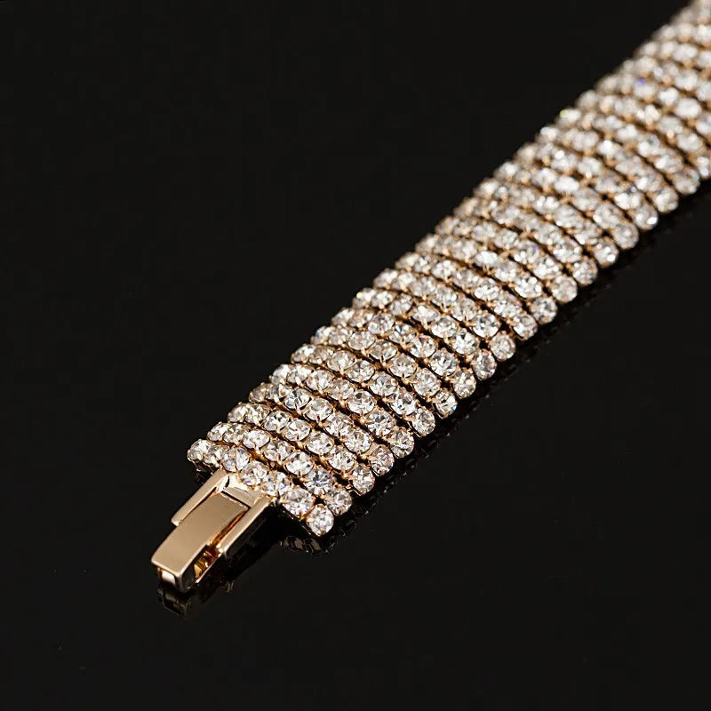 Gold and Silver Plated Luxury Crystal Bracelets For Women