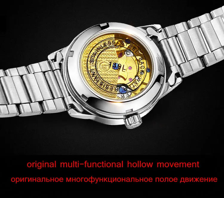 Women Automatic Mechanical Watches Diamond Four-leaf Clover Wrist Watches