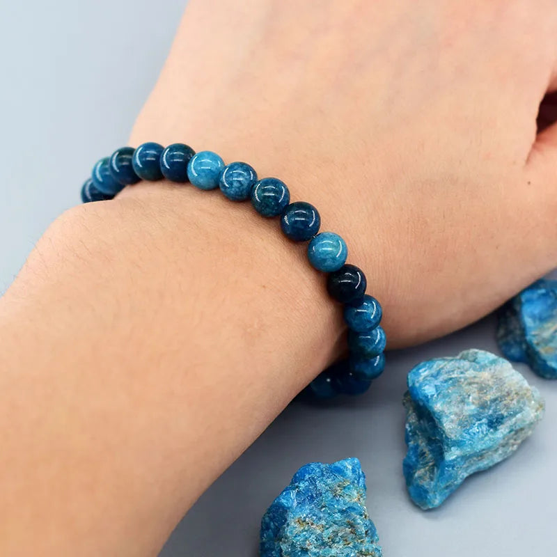 Blue Apatite Beads Bracelets