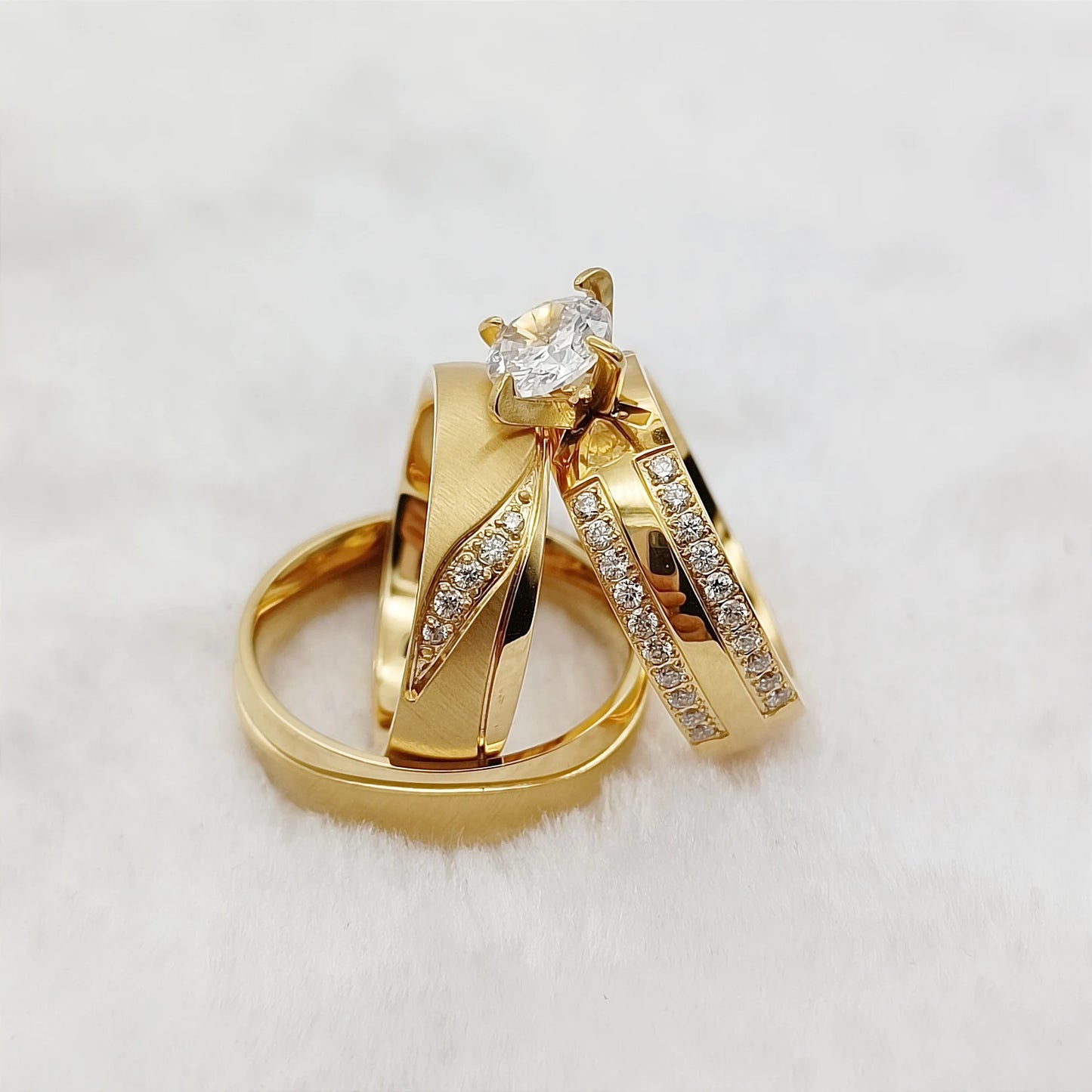 3PCS Bridal Promise Wedding Engagement Rings Sets