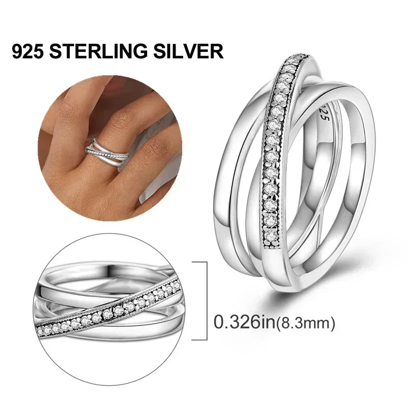 New 925 Sterling Silver Rings Heart Daisy Flower for Women