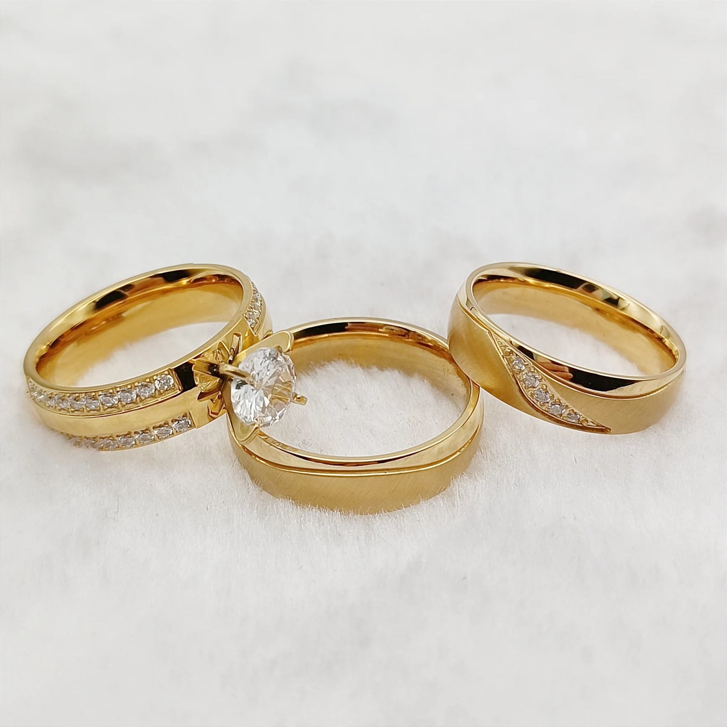 3PCS Bridal Promise Wedding Engagement Rings Sets