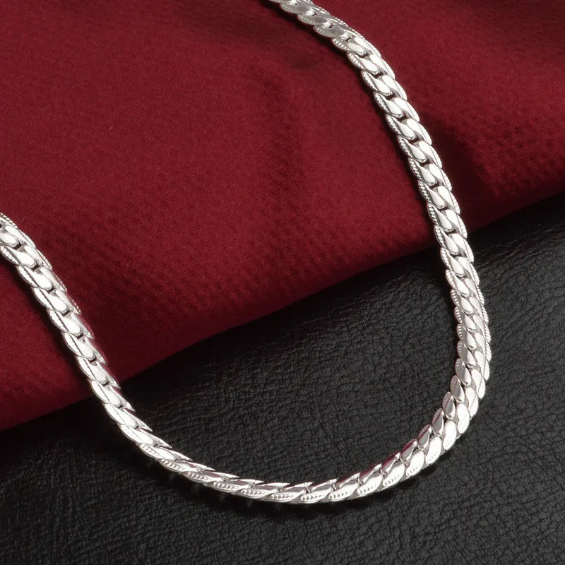 925 Sterling Silver Luxury Brand Design Noble Necklace Chain For Woman