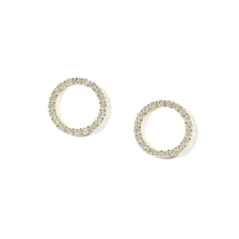 Delicate Small Circle Stud Earrings