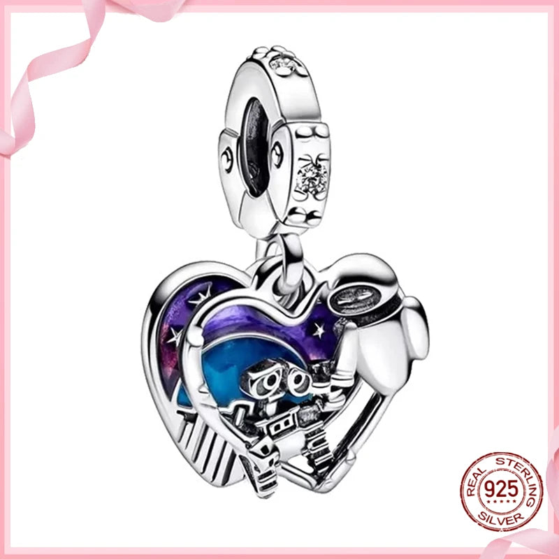 DISNEY HEROCROSS Alliance Mickey Mouse Minnie Plata De Ley 925 Silver Charms Beads Fit Pandora 925 Bracelets Jewelry DIY Gifts