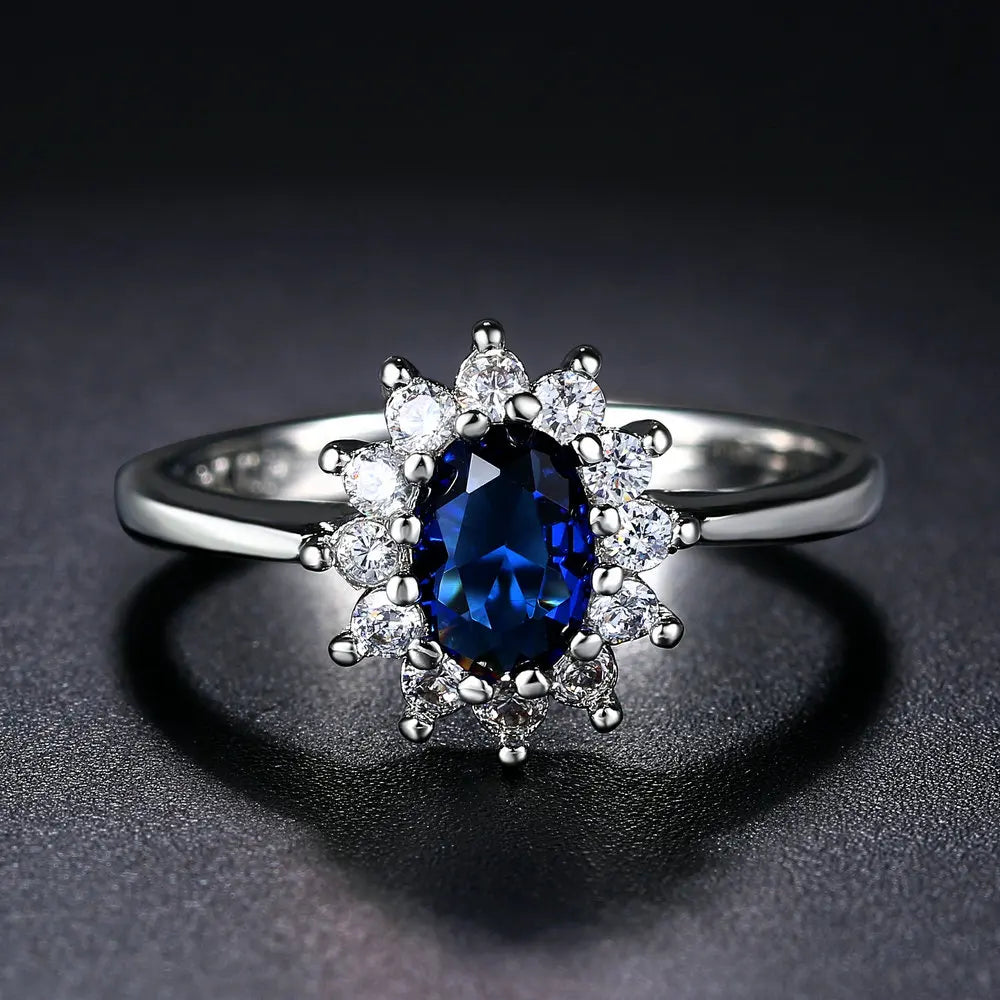 Kate Blue Gem Crystal Ring