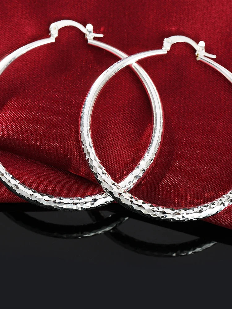 Silver hoop Earrings for Women