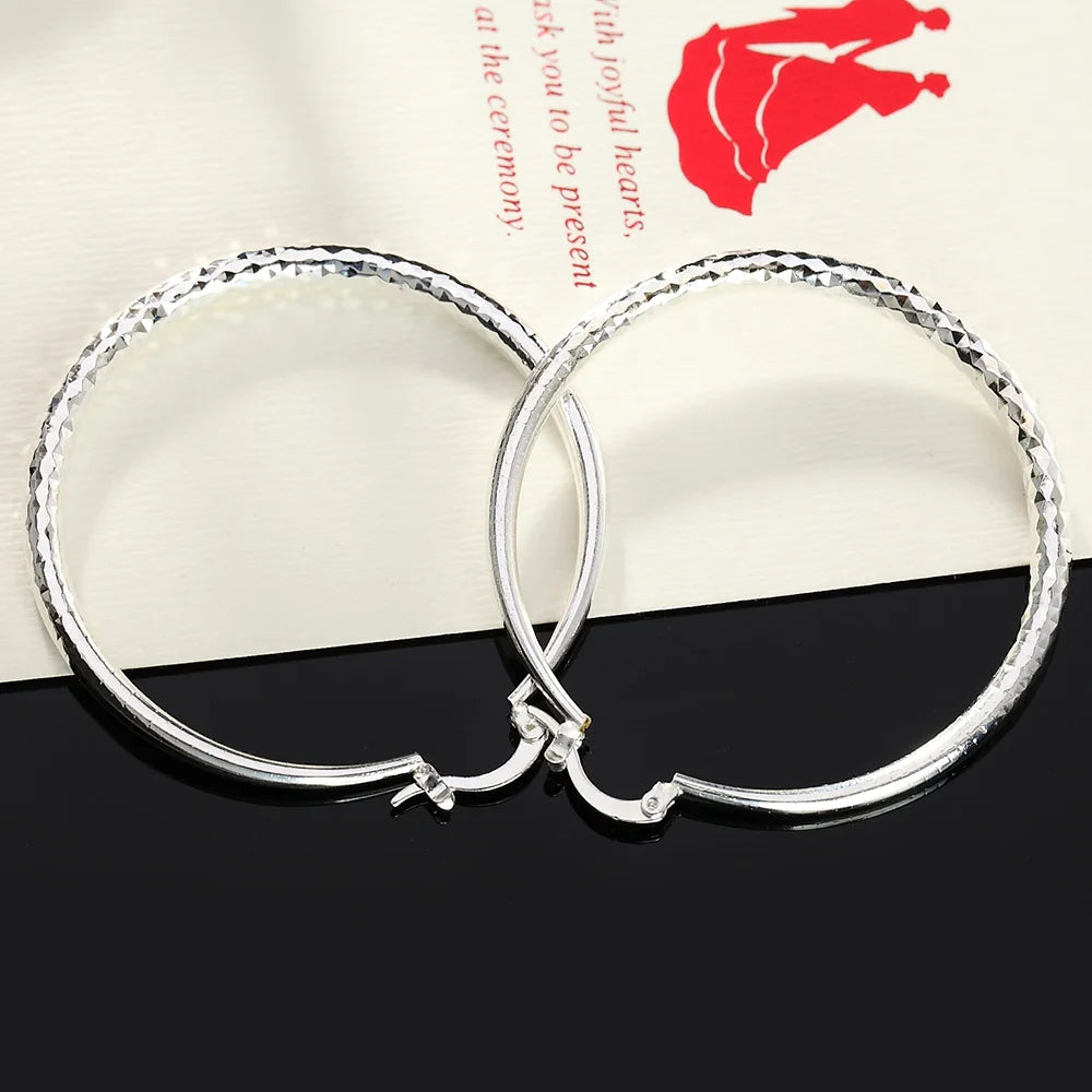 Silver hoop Earrings for Women