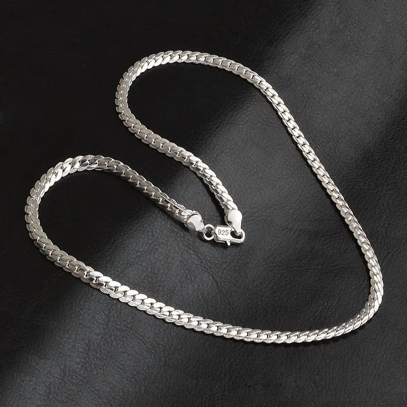 925 Sterling Silver Luxury Brand Design Noble Necklace Chain For Woman