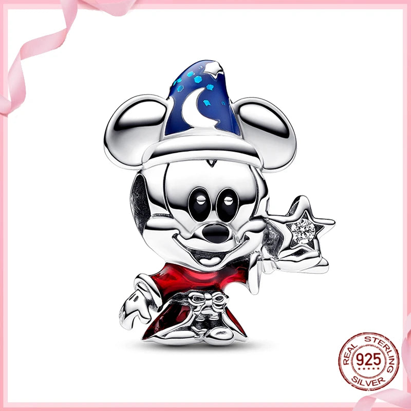 DISNEY HEROCROSS Alliance Mickey Mouse Minnie Plata De Ley 925 Silver Charms Beads Fit Pandora 925 Bracelets Jewelry DIY Gifts