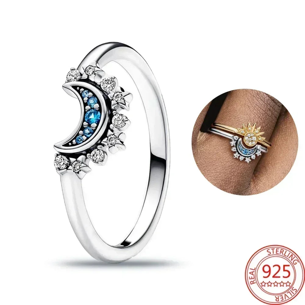 New 925 Sterling Silver Rings Heart Daisy Flower for Women