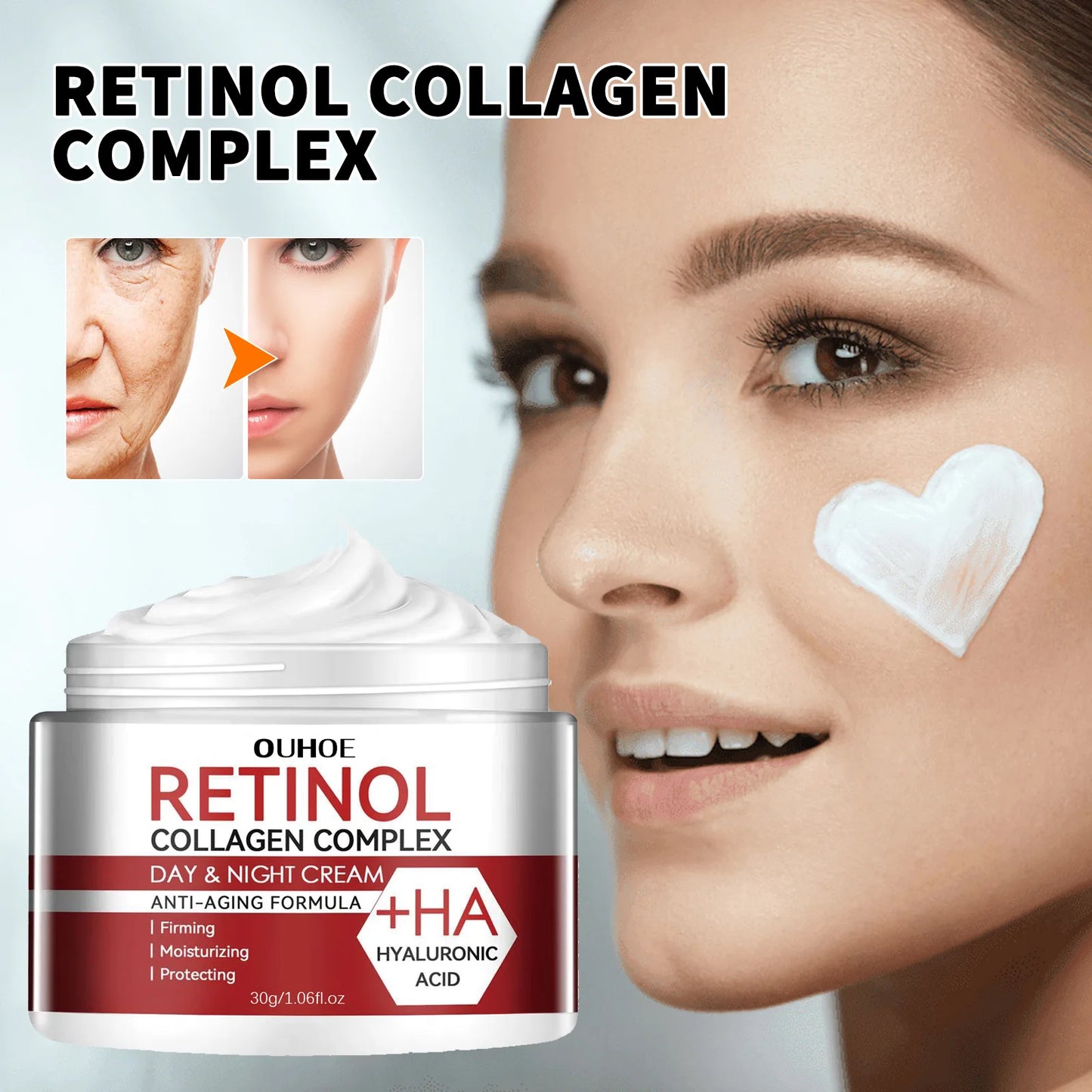 Retinol Wrinkle Remover Face Cream Firming Lifting Anti Aging Fade Fine Lines