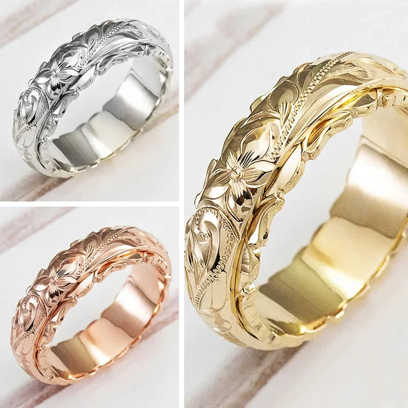 Gold color Rose Flower Ring