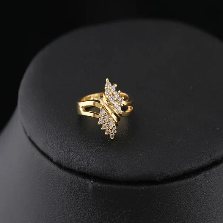 14K Gold Diamond Charm Lady Rings